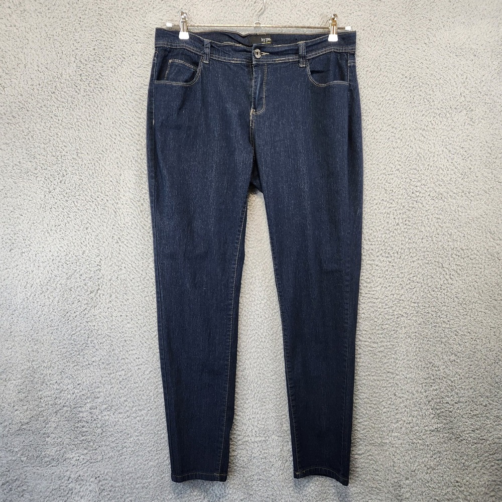 Hype‎ Plus Sizes Jeans Womens Size 17/18 (Fits 34x29) Dark Wash Mid Rise Casual